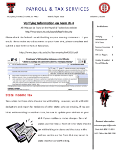 PAY R O L L   &amp;  ... Verifying Information on Form W-4