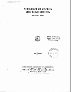 SIFIRINIKAGE Of WOOD IN SIIIP CONSTRUCTION 114