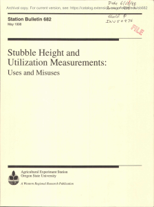 Stubble Height and Utilization Measurements: Uses and Misuses i4qçj