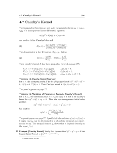 4.7 Cauchy’s Kernel