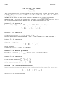 Name Class Time Math 2270 Extra Credit Problems Chapter 2