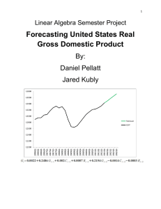 Forecasting United States Real Gross Domestic Product By: Daniel Pellatt
