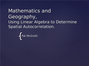 { Mathematics and Geography, Using Linear Algebra to Determine