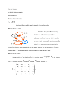 Markov Chain and its application in Voting Behavior