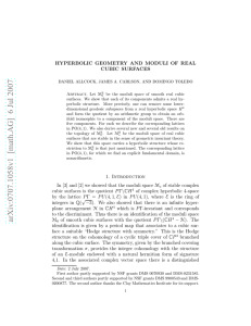 HYPERBOLIC GEOMETRY AND MODULI OF REAL CUBIC SURFACES