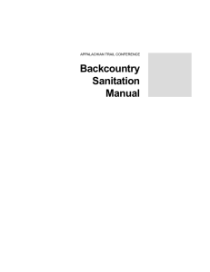 Backcountry Sanitation Manual APPALACHIAN TRAIL CONFERENCE