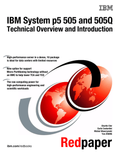 IBM System p5 505 and 505Q Technical Overview and Introduction Front cover