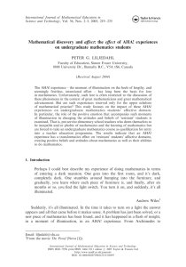 International Journal of Mathematical Education in Science and Technology