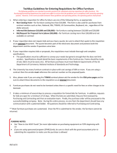 TechBuy Guidelines for Entering Requisitions for Office Furniture