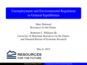 Unemployment and Environmental Regulation in General Equilibrium