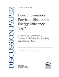 DISCUSSION PAPER Does Information Provision Shrink the