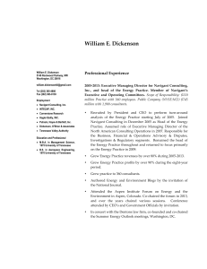 William E. Dickenson  Professional Experience