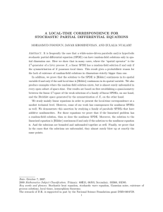 A LOCAL-TIME CORRESPONDENCE FOR STOCHASTIC PARTIAL DIFFERENTIAL EQUATIONS