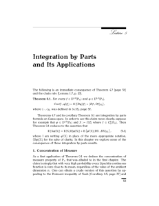 Integration by Parts and Its Applications