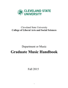 Graduate Music Handbook  Department or Music Fall 2015