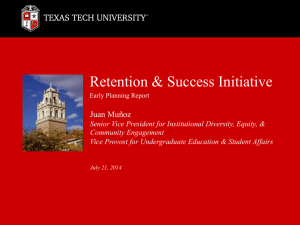 Retention &amp; Success Initiative Juan Muñoz