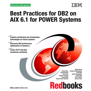 Best Practices for DB2 on AIX 6.1 for POWER Systems Front cover