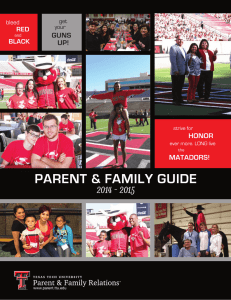 PARENT &amp; FAMILY GUIDE 2014 - 2015 GUNS UP!