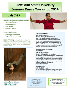 Cleveland State University Summer Dance Workshop 2014 July 7-25