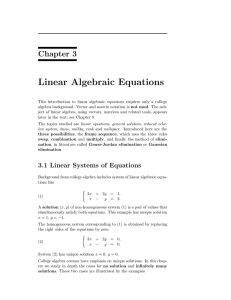 Linear Algebraic Equations Chapter 3