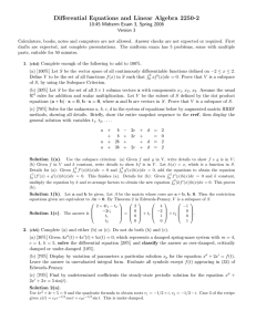 Differential Equations and Linear Algebra 2250-2