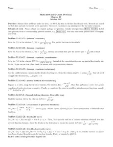 Name Class Time Math 2250 Extra Credit Problems Chapter 10