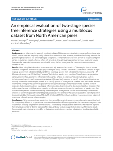 An empirical evaluation of two-stage species dataset from North American pines