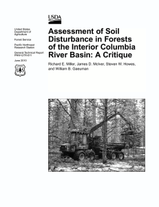 Assessment of Soil Disturbance in Forests of the Interior Columbia