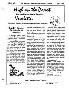 Cochise County Master Gardener VOL. 9, NO. 6 JUNE 1998