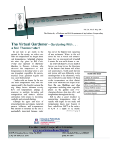 Newsletter High on the Desert The Virtual Gardener