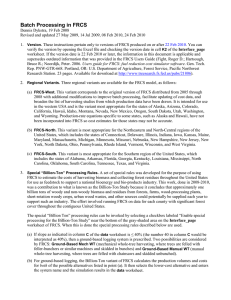 Batch Processing in FRCS