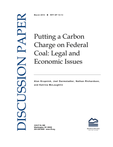 Putting a Carbon Charge on Federal Coal: Legal and
