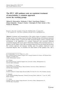 The IPCC AR5 guidance note on consistent treatment