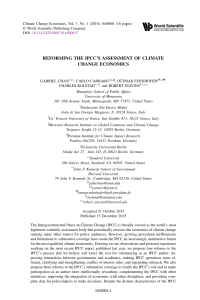 ’S ASSESSMENT OF CLIMATE REFORMING THE IPCC CHANGE ECONOMICS