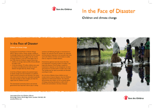 In the Face of Disaster Children and climate change