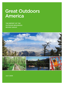 Great Outdoors America THE REPORT OF THE OUTDOOR RESOURCES