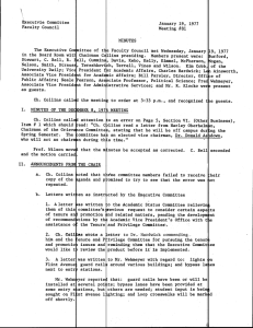 Executvie Committee January 19, 1977 Faculty Council Meeting #01