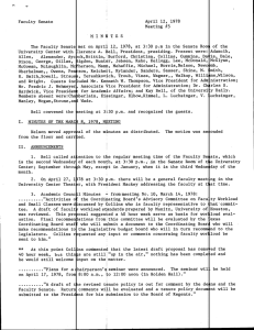 April 12, 1978 Faculty Senate Meeting #5 MINIITES