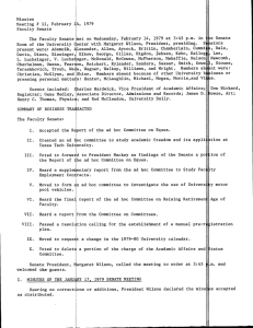 Minutes Meeting # 12, February 1979 Faculty Senate