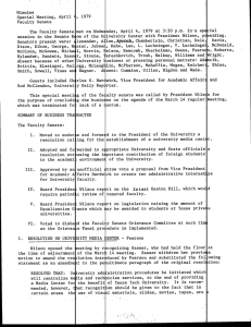 Minutes 2 , Faculty Senate