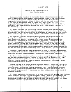 April 27, 1978 Meeting of the General Faculty of Texas Tech University
