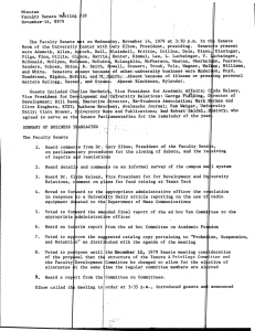 Minutes Faculty Senate Meeting ;418 November-14, 1979