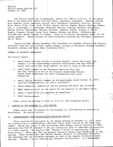 Minutes Faculty Senate Meeting #20 January 16, 1980