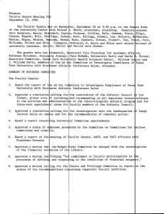 Minutes Faculty Senate Meeting #25 September 10, 1980