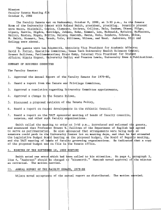 Minutes Faculty Senate Meeting C6 October 8, 1980