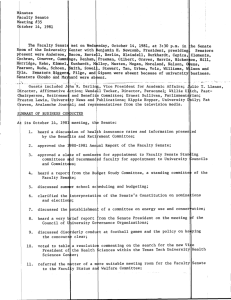 mutes acuity Senate eeting #35 ctober 14, 1981