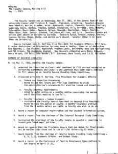 .14inutts ting # 51 The Faculty Senate, Me