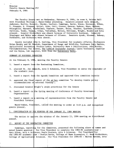 Minutes Faculty Senate Meeting #57 February 8, 1984 en Hall