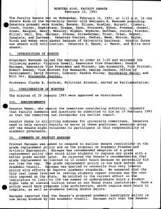 MINUTES #140, FACULTY SENATE bruary 10, 1993