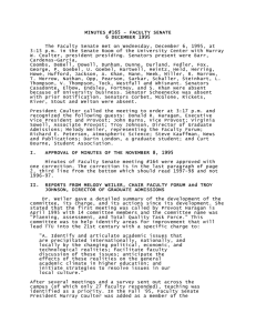 MINUTES #165 - FACULTY SENATE 6 DECEMBER 1995